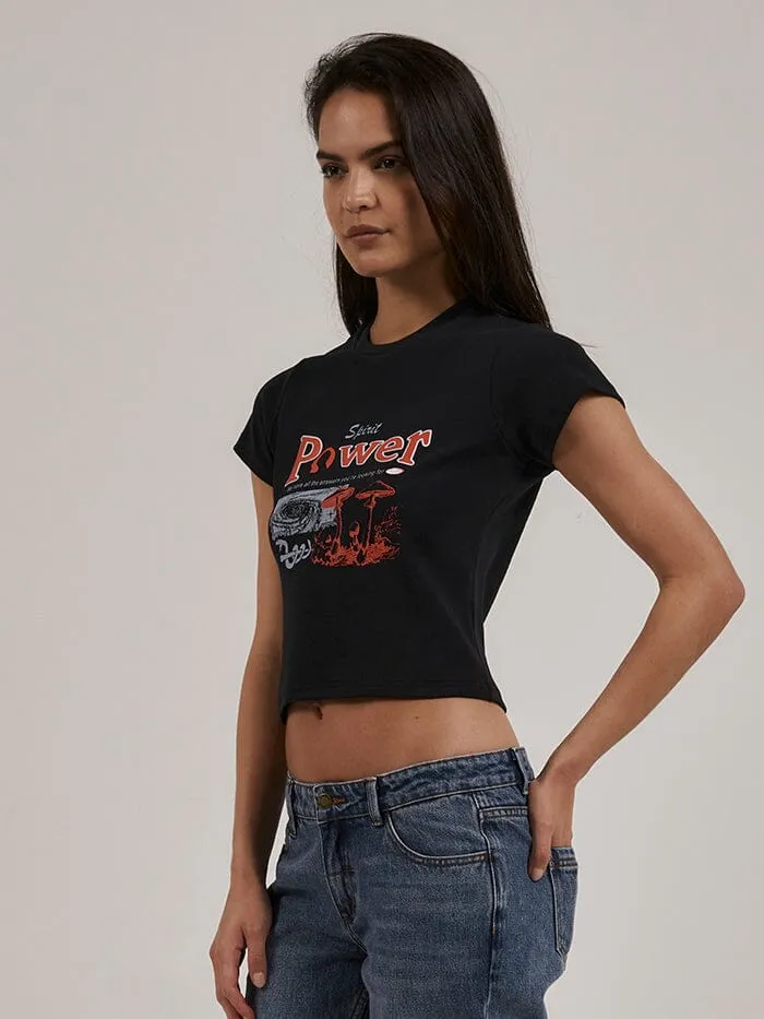 Spirit Power Mini Tee - Washed Black sold by Thrills product image thumbnail 3