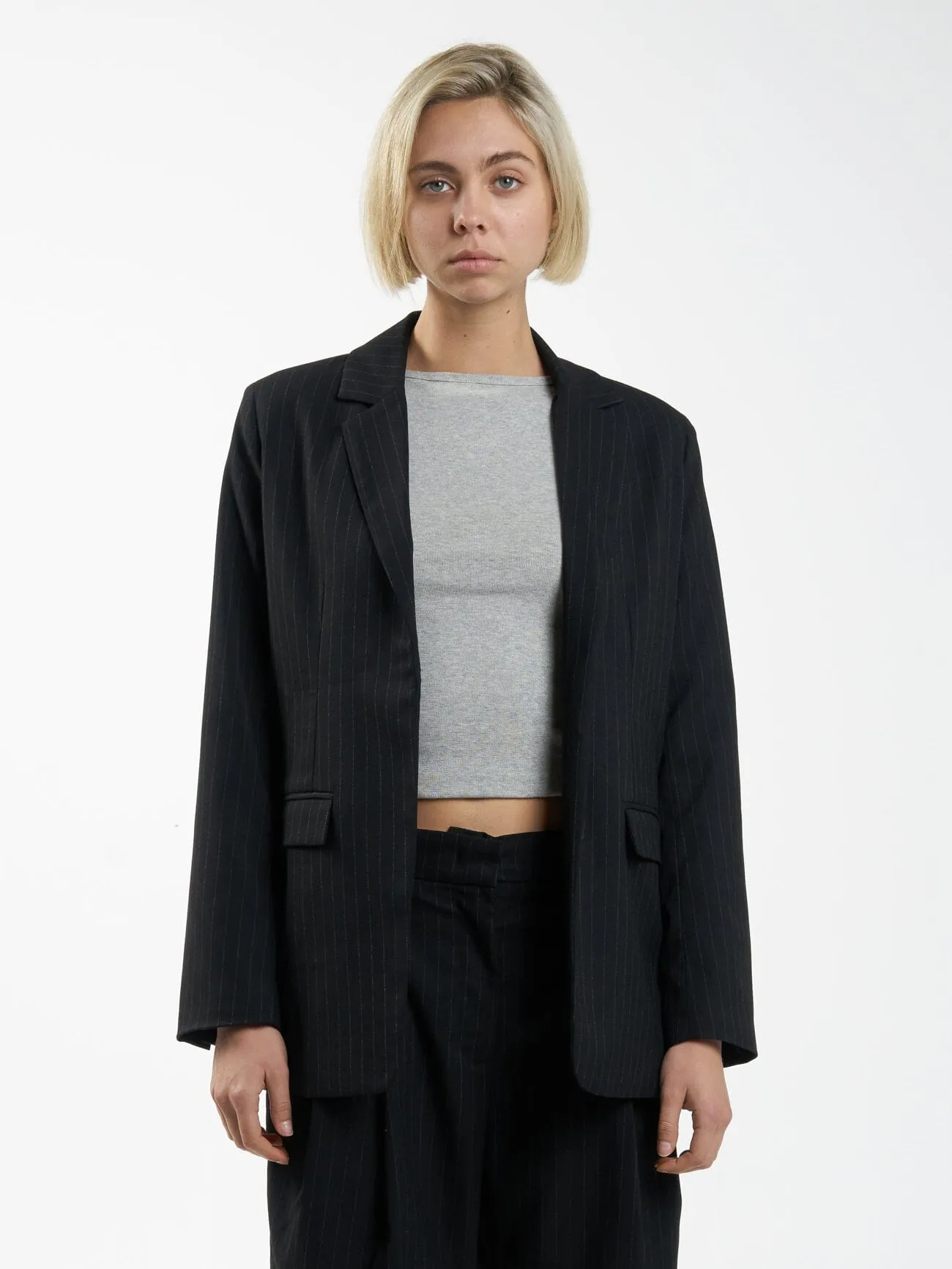 Allegra Blazer - Charcoal sold by Thrills