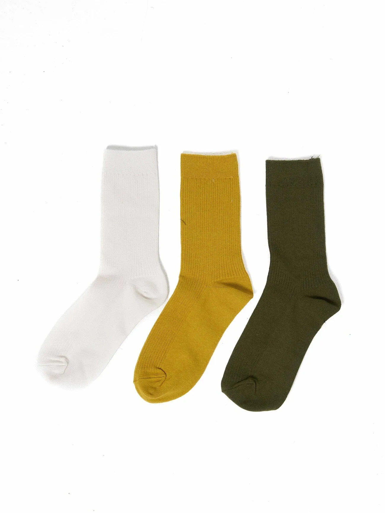 Feedback 3 Pack Sock - Antique Moss-Heritage White-Tarmac sold by Thrills