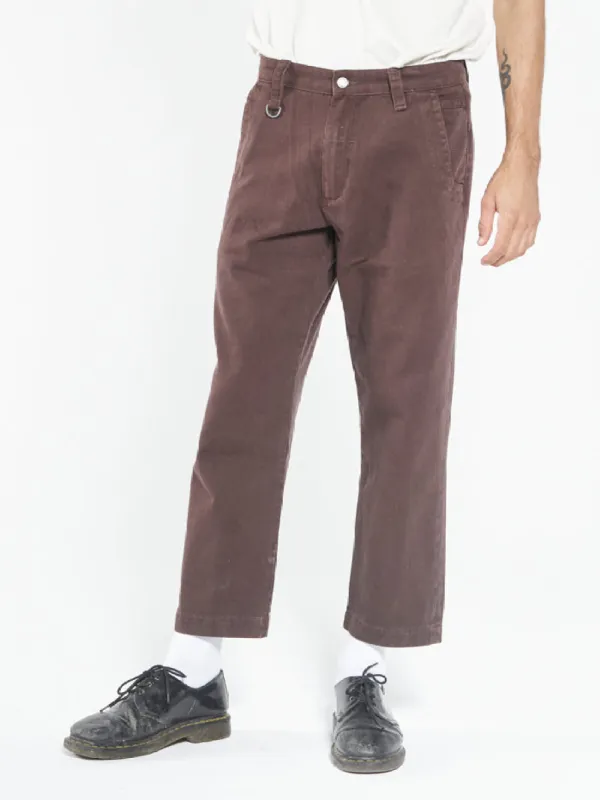 Thrills Union Work Chino Pant - Postal Brown sold by Thrills