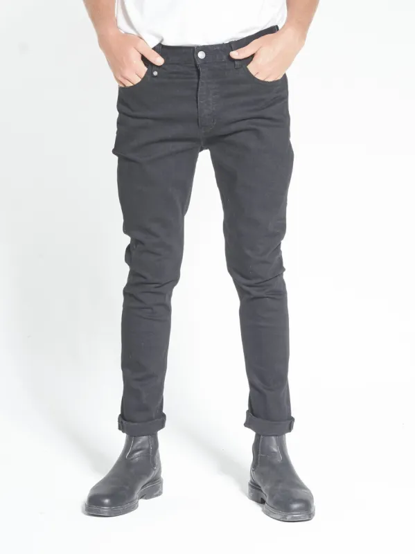 Needle Denim Jean - Black Rinse sold by Thrills