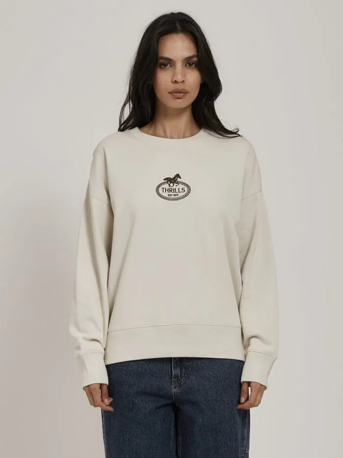 Chariot Oval Slouch Crew - Heritage White sold by Thrills