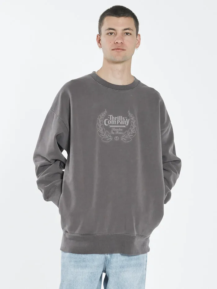 Paradise Crest Slouch Crew Neck Fleece - Plum sold by Thrills product image thumbnail 5