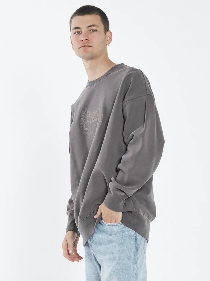 Paradise Crest Slouch Crew Neck Fleece - Plum sold by Thrills product image thumbnail 3