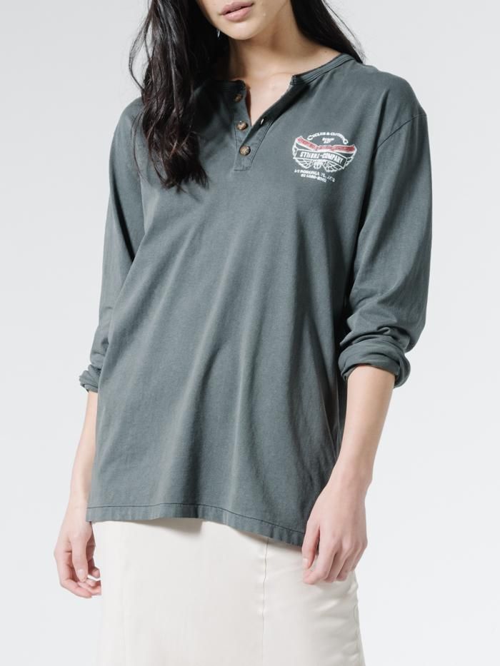 C&C Wings Merch Fit Henly LS Tee - Vintage Black sold by Thrills product image thumbnail 6