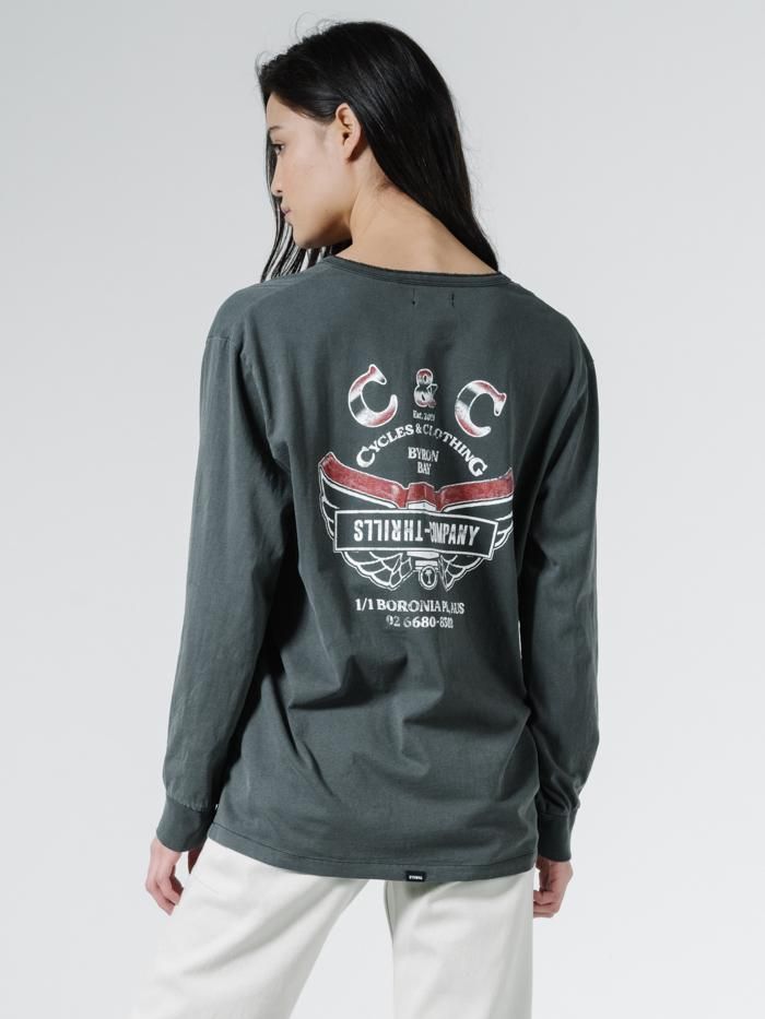 C&C Wings Merch Fit Henly LS Tee - Vintage Black sold by Thrills product image thumbnail 2