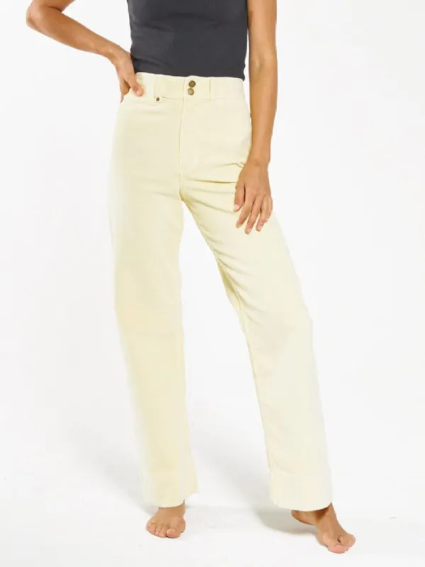 Belle Full Length Cord Pant - Sunlight sold by Thrills