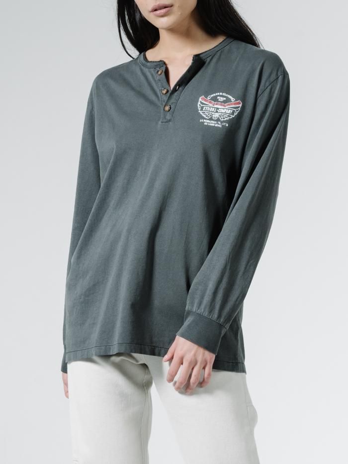 C&C Wings Merch Fit Henly LS Tee - Vintage Black sold by Thrills product image thumbnail 3