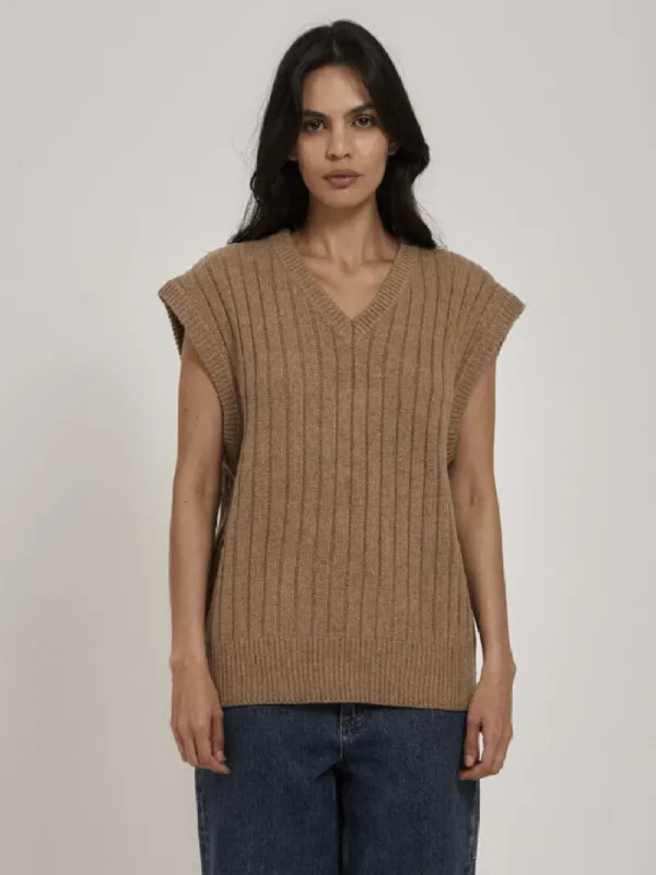 Darcy Knit Vest - Sand made by Thrills