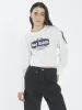 Bad Habits LS Merch Super Crop Tee - Dirty White sold by Thrills