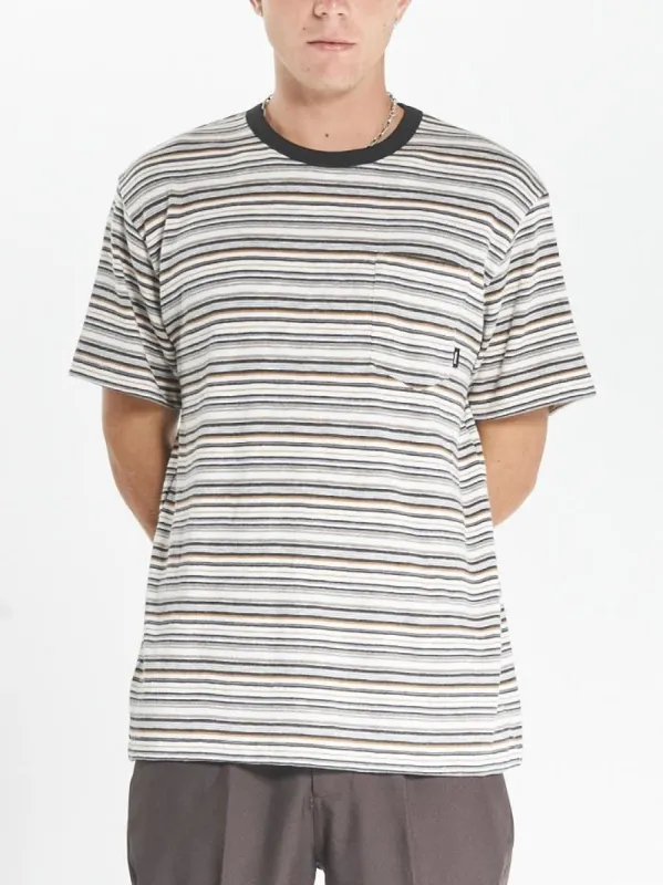 Indie Stripe Merch Fit Pocket Tee - Heritage White sold by Thrills