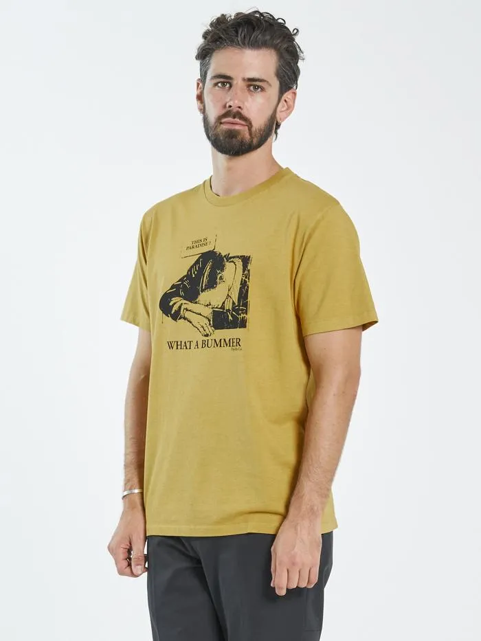 What A Bummer Merch Fit Tee - Mineral Yellow sold by Thrills