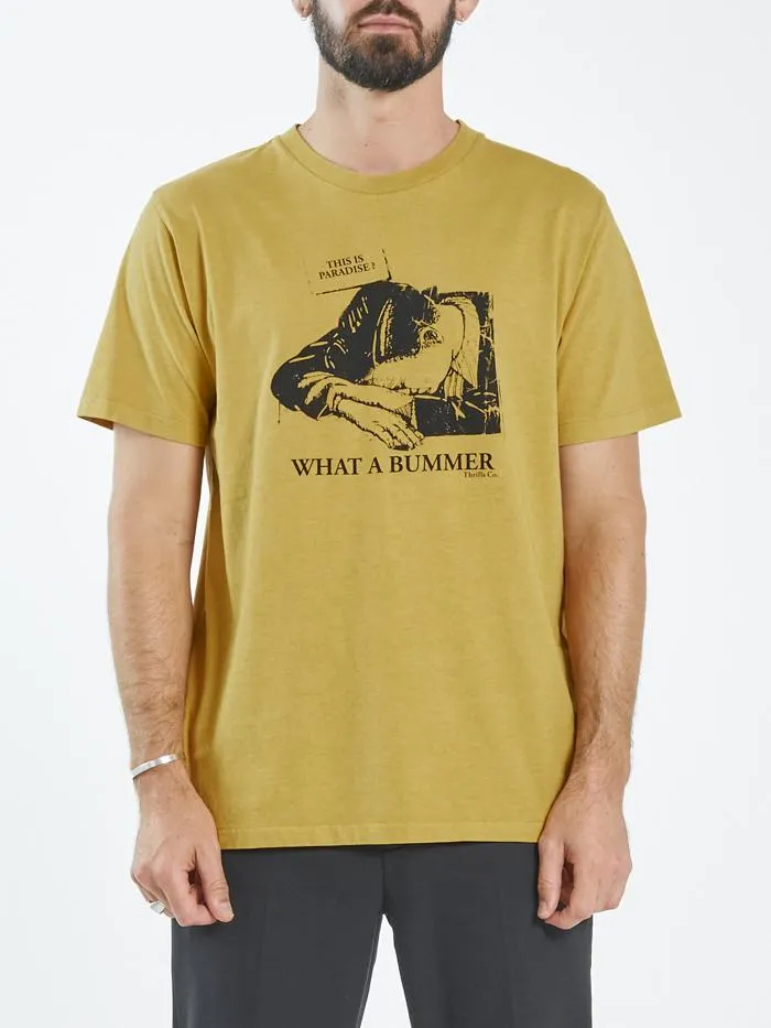 What A Bummer Merch Fit Tee - Mineral Yellow sold by Thrills product image thumbnail 4