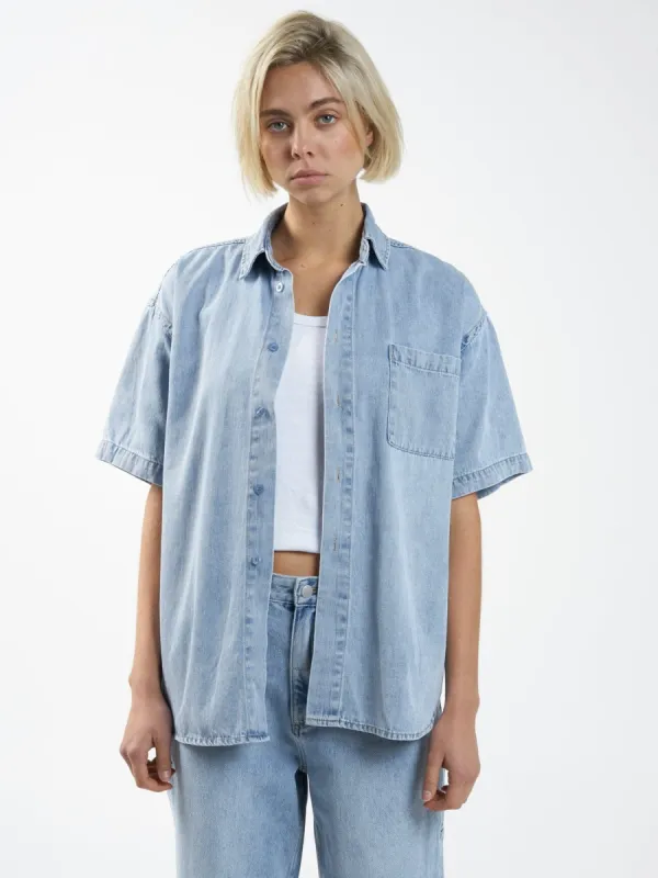 Eliza Denim Shirt - Endless Blue sold by Thrills