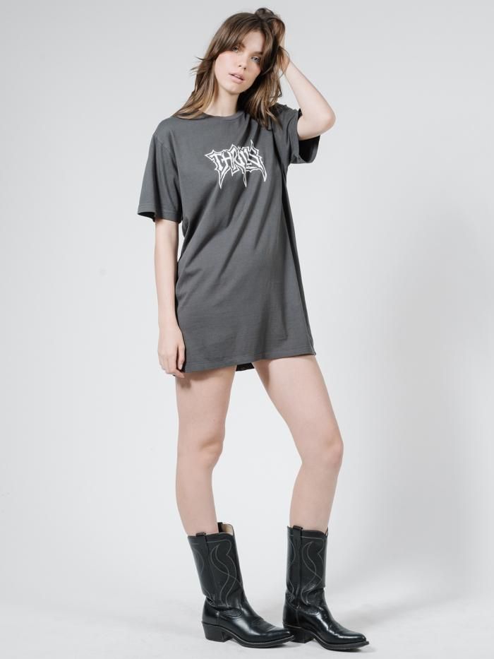 What We Believe Merch Tee Dress - Merch Black sold by Thrills product image thumbnail 4