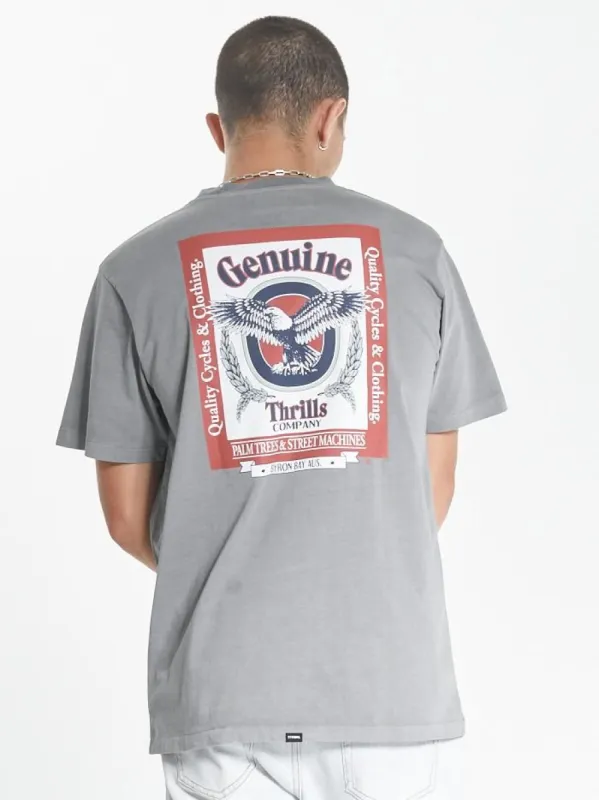 Genuine Merch Fit Tee - Washed Grey sold by Thrills