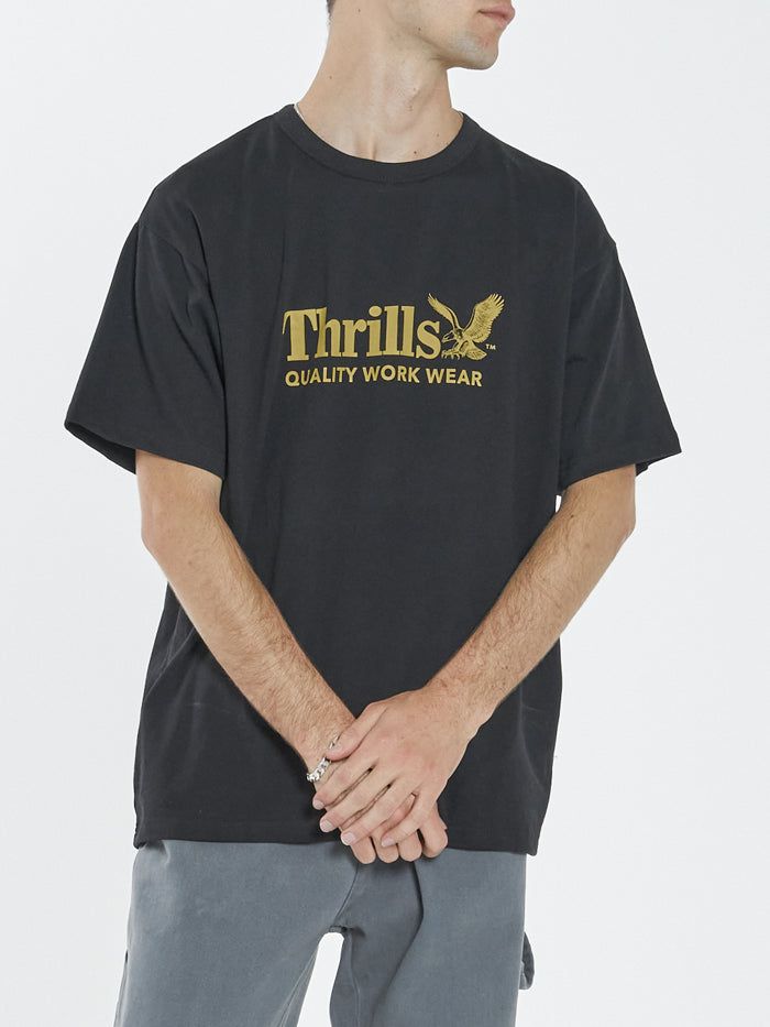 Thrills Workwear Box Fit Tee - Black sold by Thrills