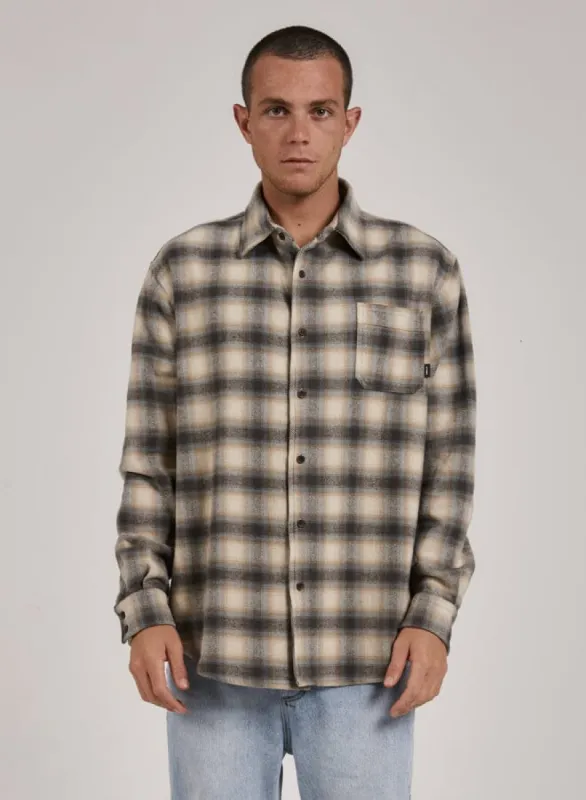 Barrio Flannel Shirt - Tarmac sold by Thrills