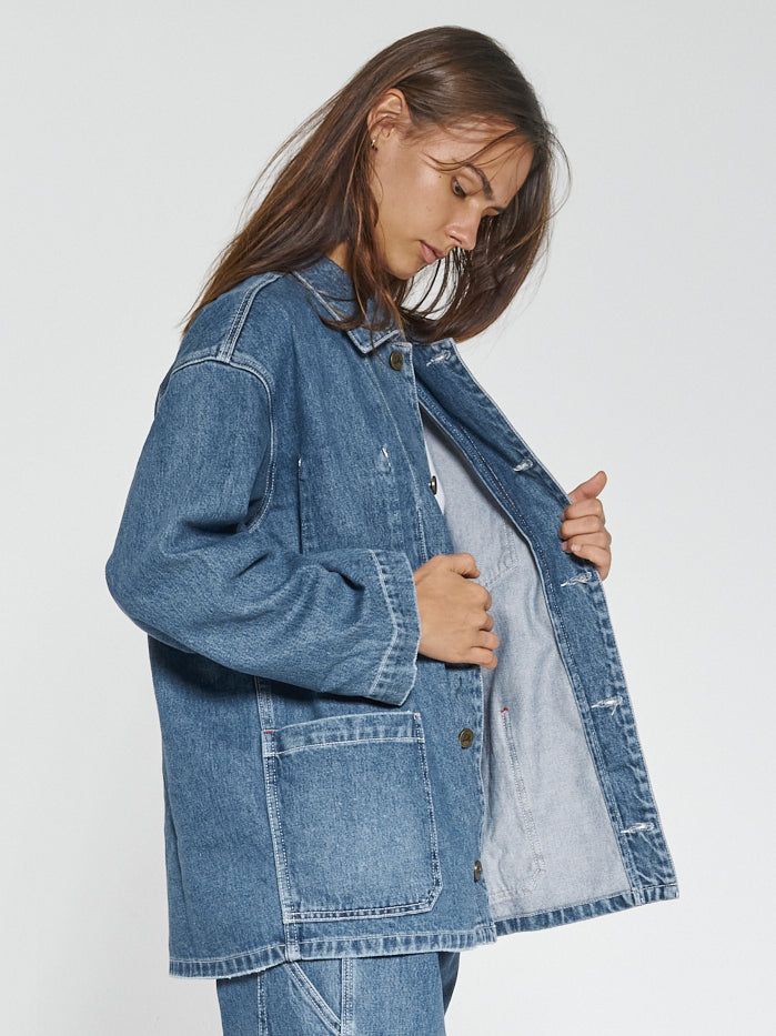 Hard Yakka x Thrills Workshop Jacket - Vintage Rinse Blue sold by Thrills product image thumbnail 3