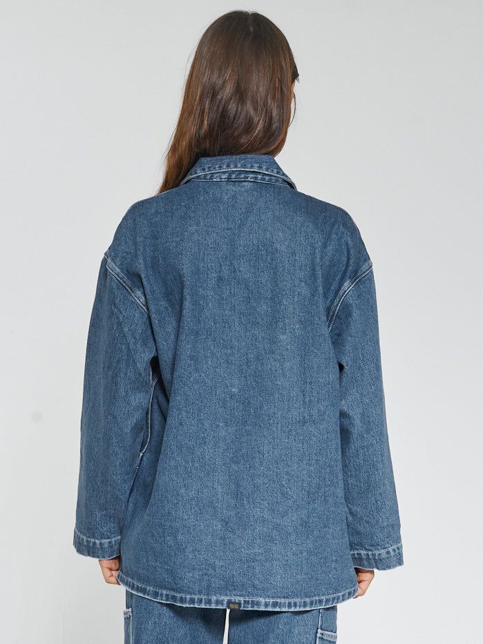 Hard Yakka x Thrills Workshop Jacket - Vintage Rinse Blue sold by Thrills product image thumbnail 2