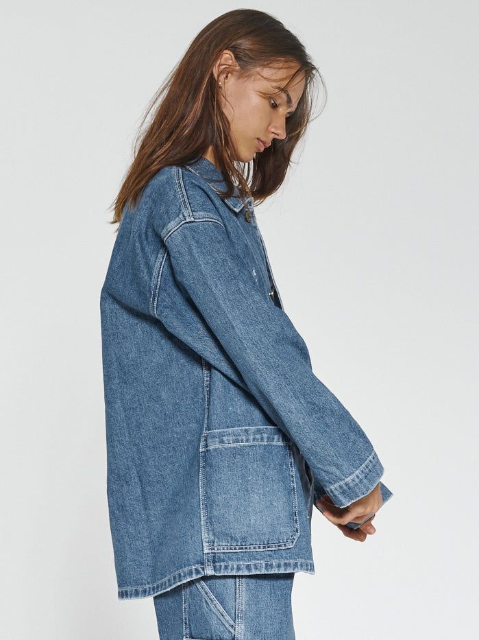 Hard Yakka x Thrills Workshop Jacket - Vintage Rinse Blue sold by Thrills product image thumbnail 8