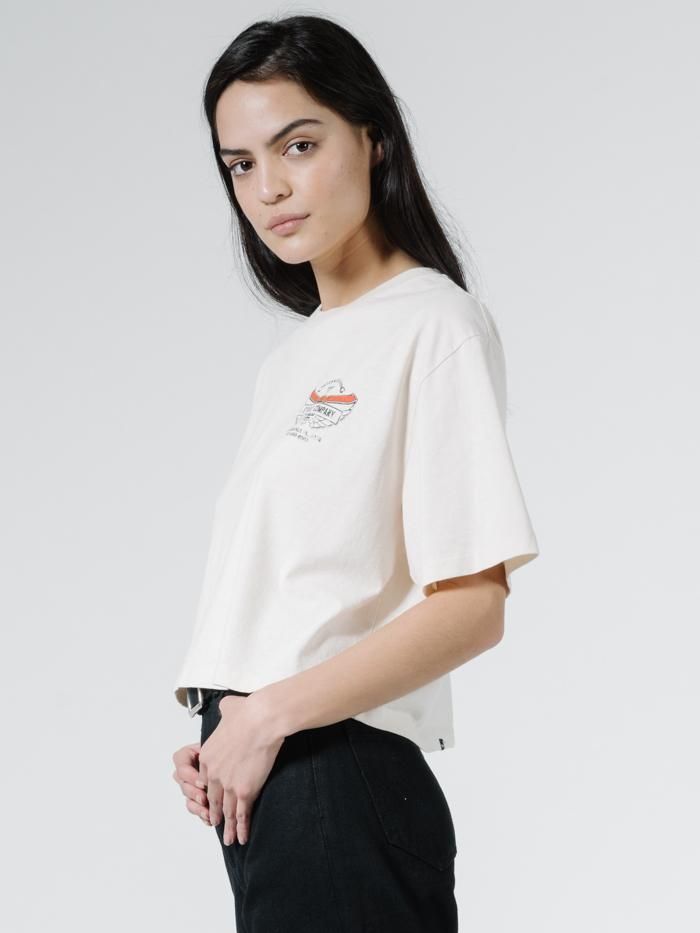 C&C Wings Merch Fit Crop Tee - Heritage White sold by Thrills product image thumbnail 3