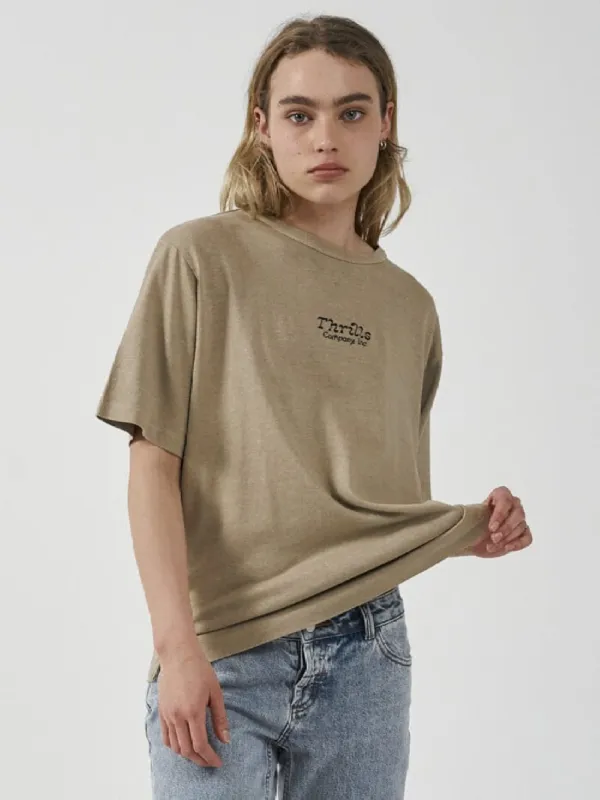 Intuition Hemp Box Tee - Faded Khaki sold by Thrills