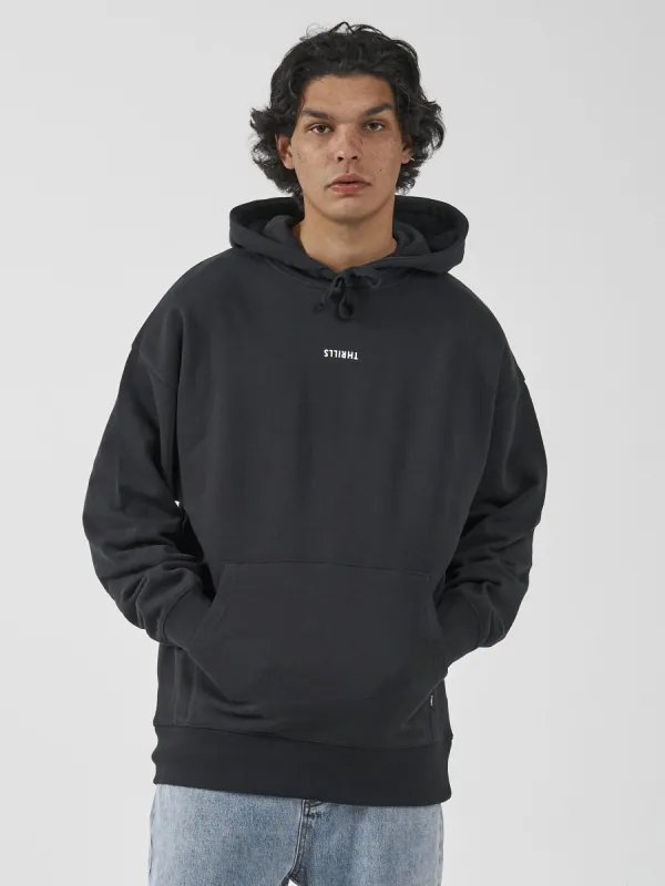Minimal Thrills Slouch Pull On Hood - Washed Black sold by Thrills