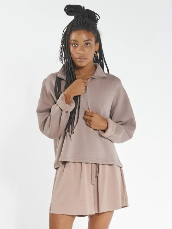 Hemp 3/4 Zip Pullover - Yak sold by Thrills