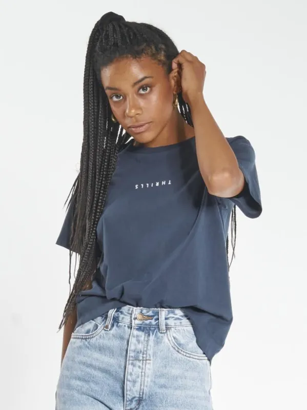 Minimal Thrills Relaxed Tee - Ink Navy sold by Thrills