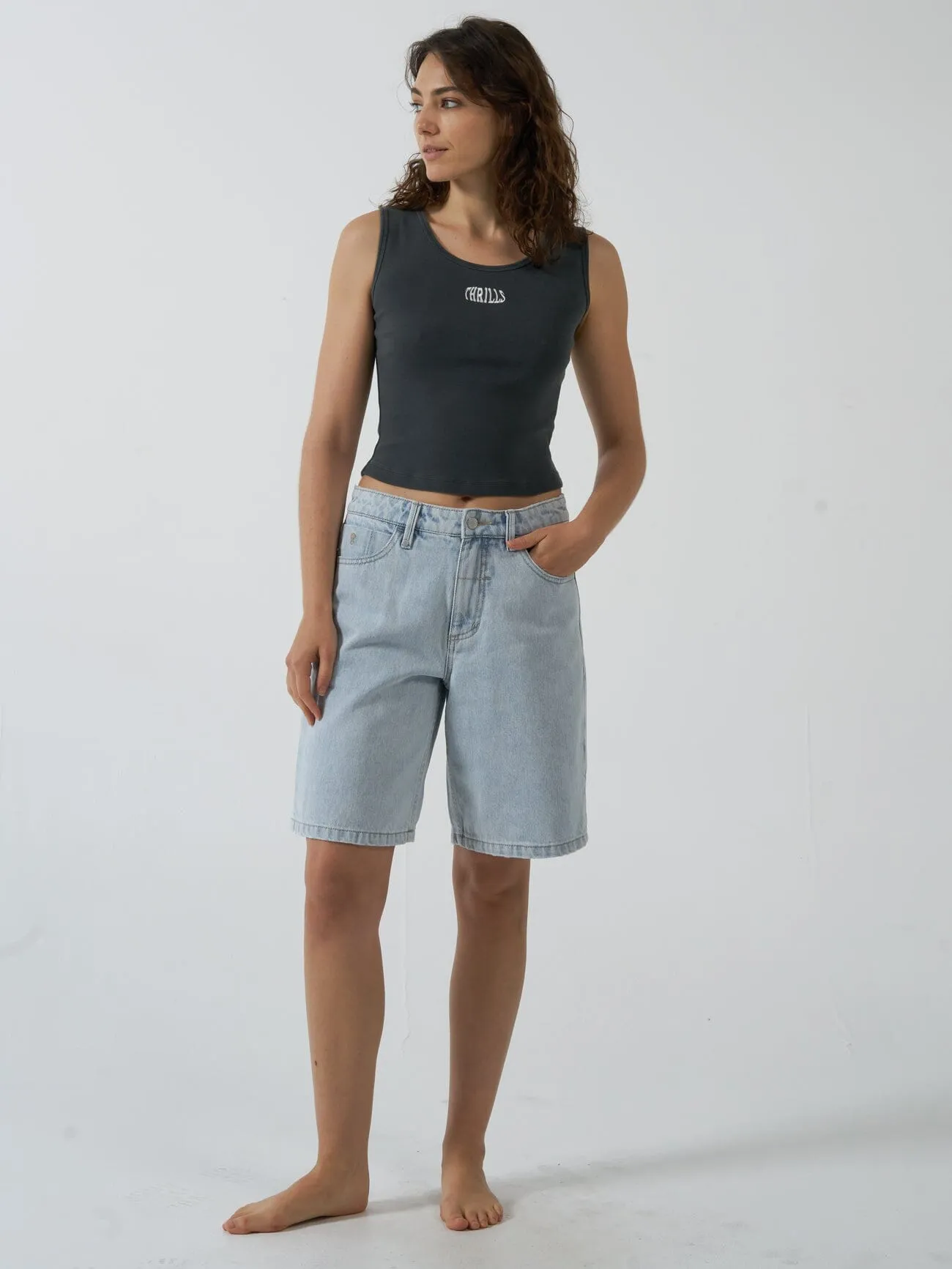 Fisheye Y2k Tank - Merch Black sold by Thrills product image thumbnail 5