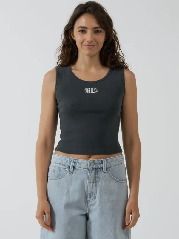 Fisheye Y2k Tank - Merch Black sold by Thrills