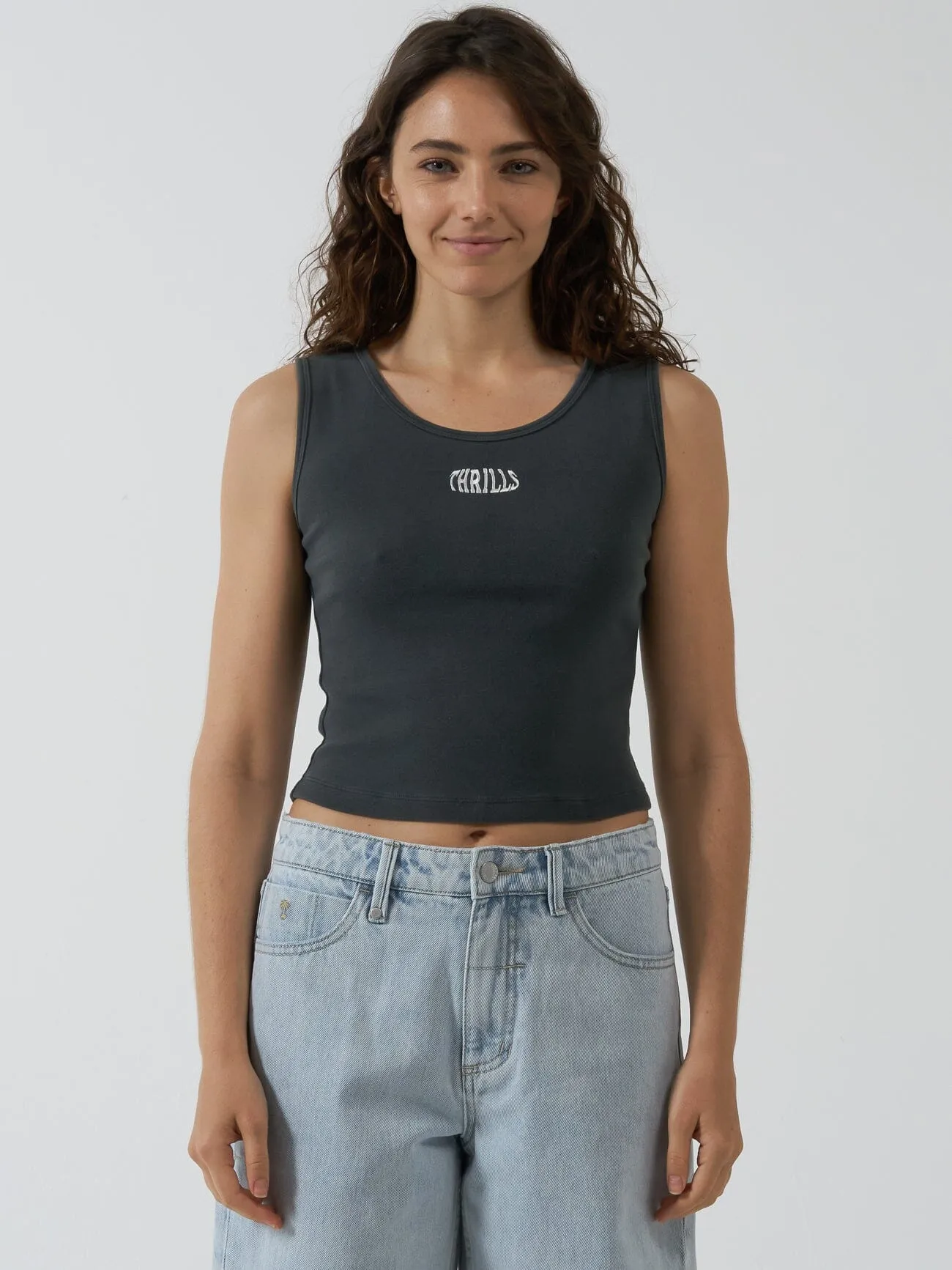 Fisheye Y2k Tank - Merch Black sold by Thrills
