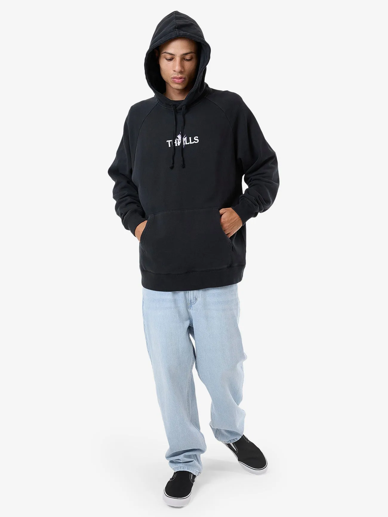 In Bloom Raglan Pull On Hood - Twilight Black sold by Thrills product image thumbnail 5