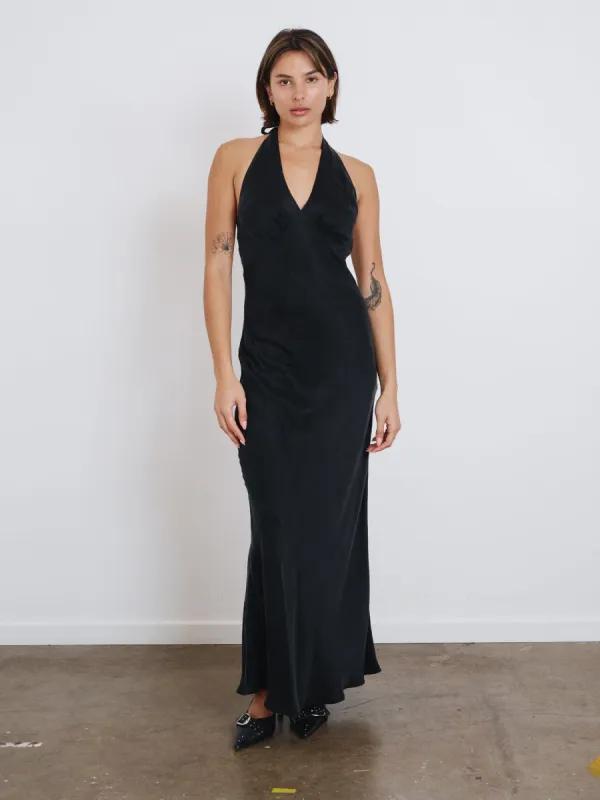 Maeve Halter Maxi Dress - Black sold by Thrills