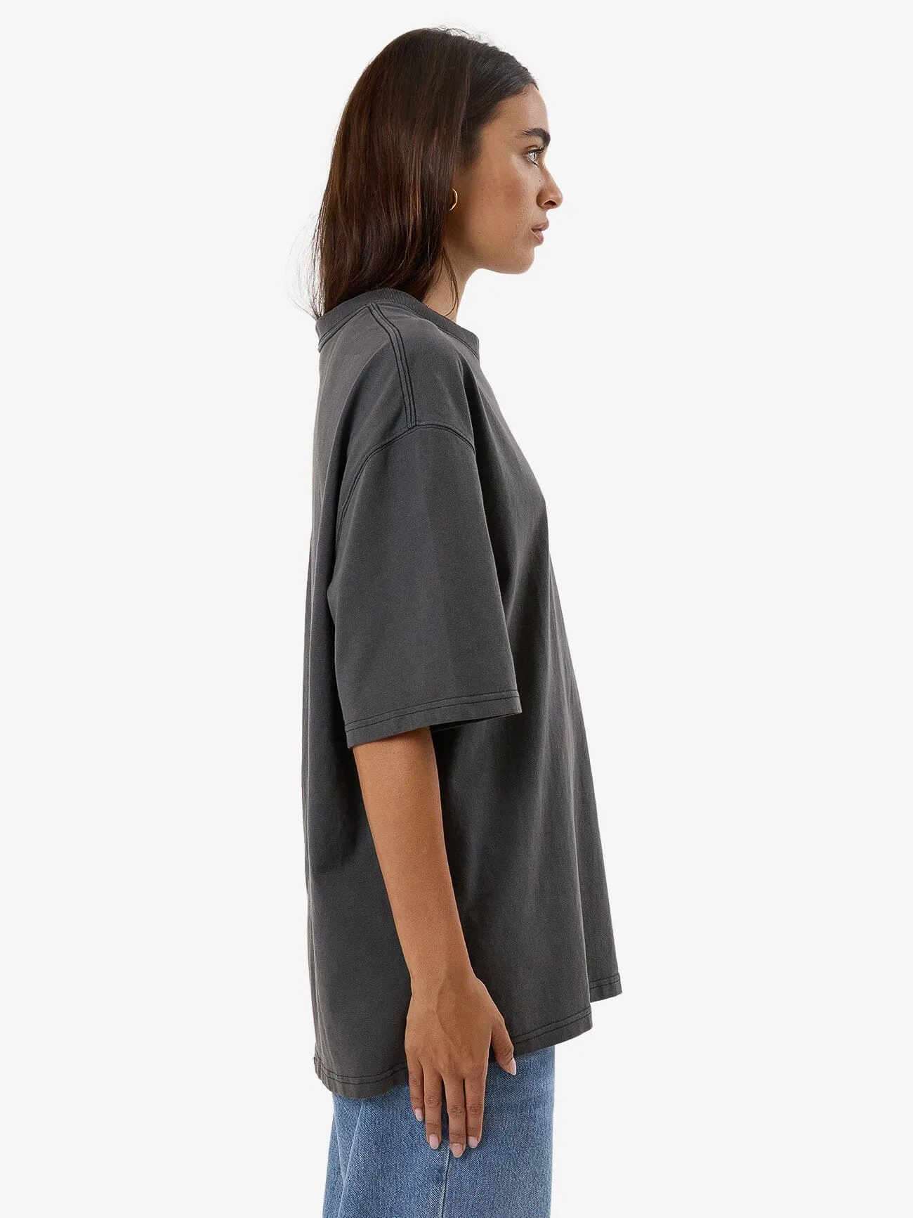 High Shine Oversized Tee - Merch Black sold by Thrills product image thumbnail 4