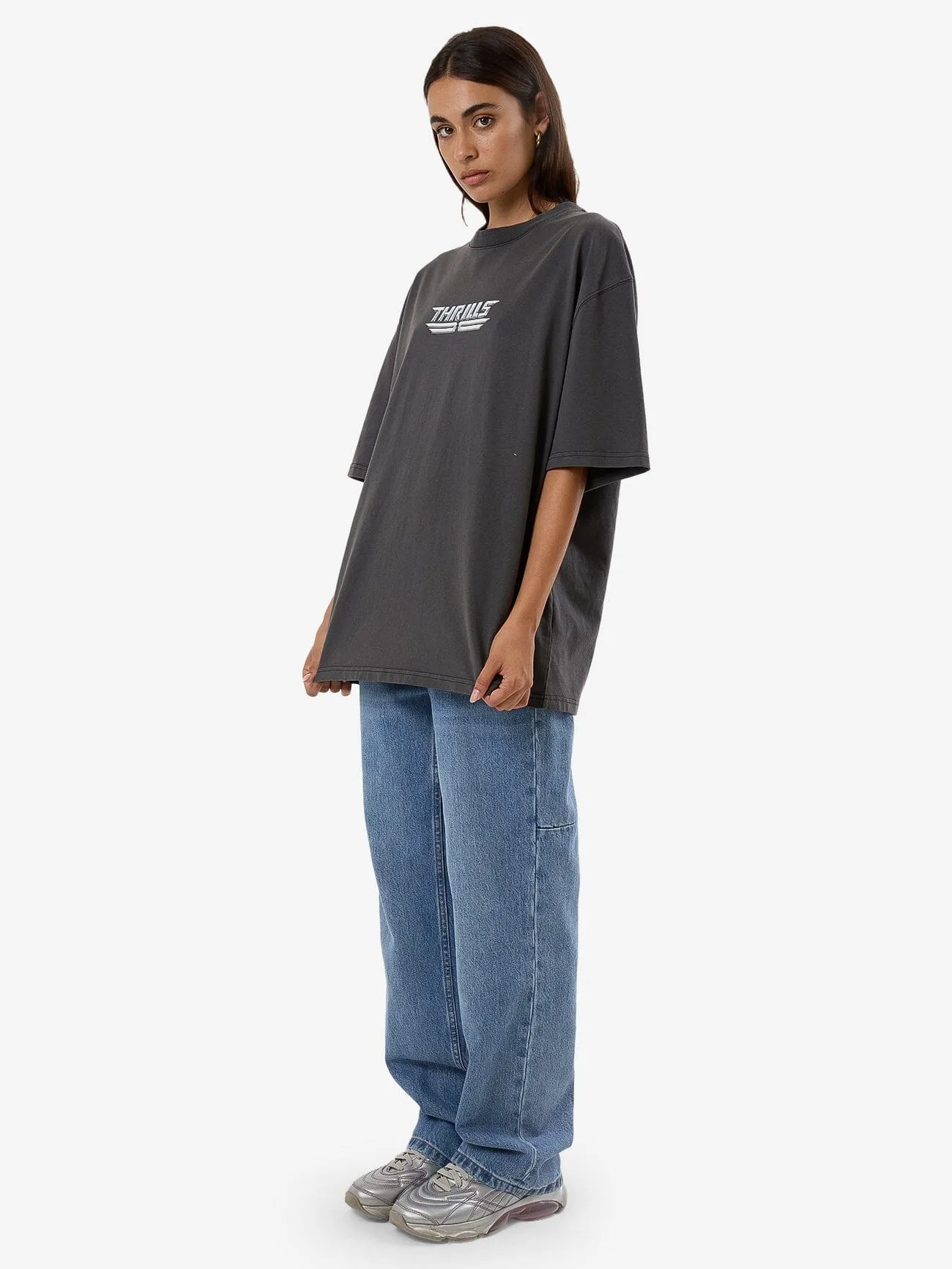 High Shine Oversized Tee - Merch Black sold by Thrills product image thumbnail 5