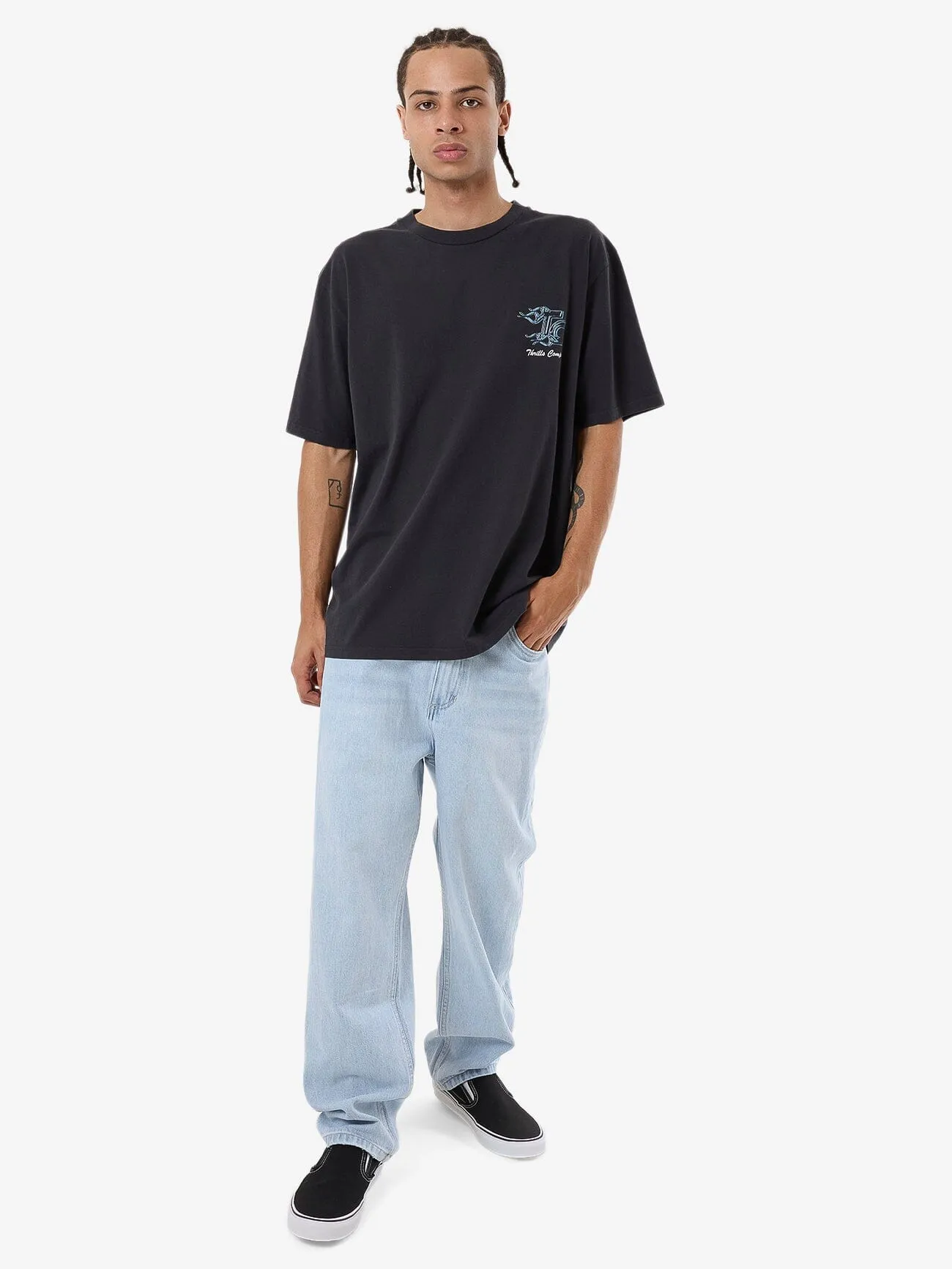 Heat Oversize Fit Tee - Washed Black sold by Thrills product image thumbnail 5
