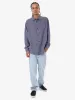 Hemp Minimal Thrills Oversize Long Sleeve Shirt - Folkstone Grey sold by Thrills
