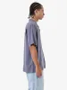 Hemp Minimal Thrills Contrast Stitch Bowling Shirt - Folkstone Grey sold by Thrills