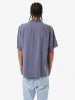 Hemp Minimal Thrills Contrast Stitch Bowling Shirt - Folkstone Grey sold by Thrills
