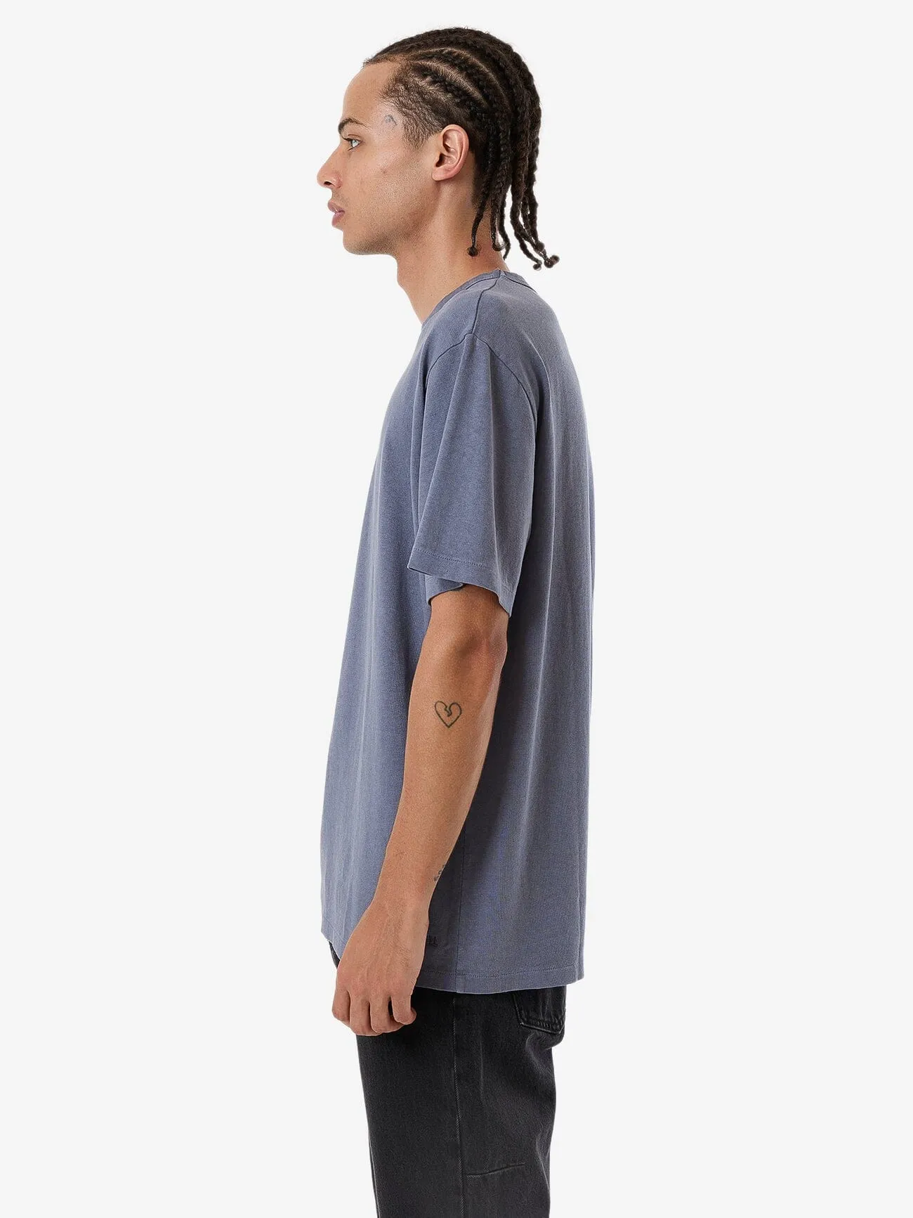 Hemp Thrills Embro Bind Merch Fit Tee - Folkstone Grey sold by Thrills product image thumbnail 3