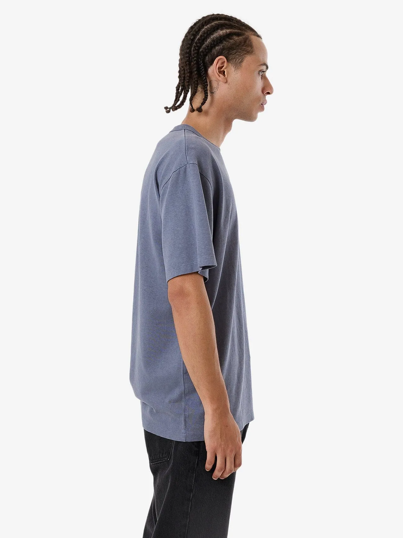 Hemp Thrills Embro Bind Merch Fit Tee - Folkstone Grey sold by Thrills product image thumbnail 4