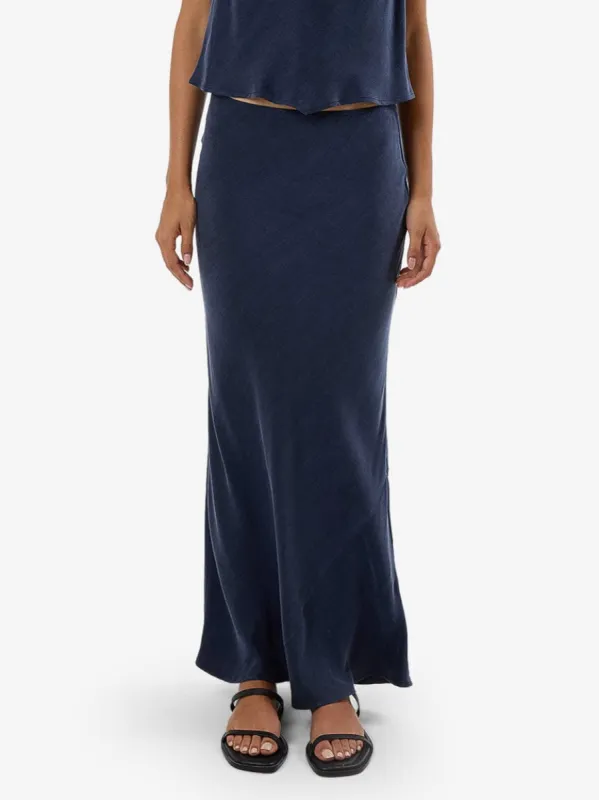 Faye Slip Skirt - Oxford Blue sold by Thrills