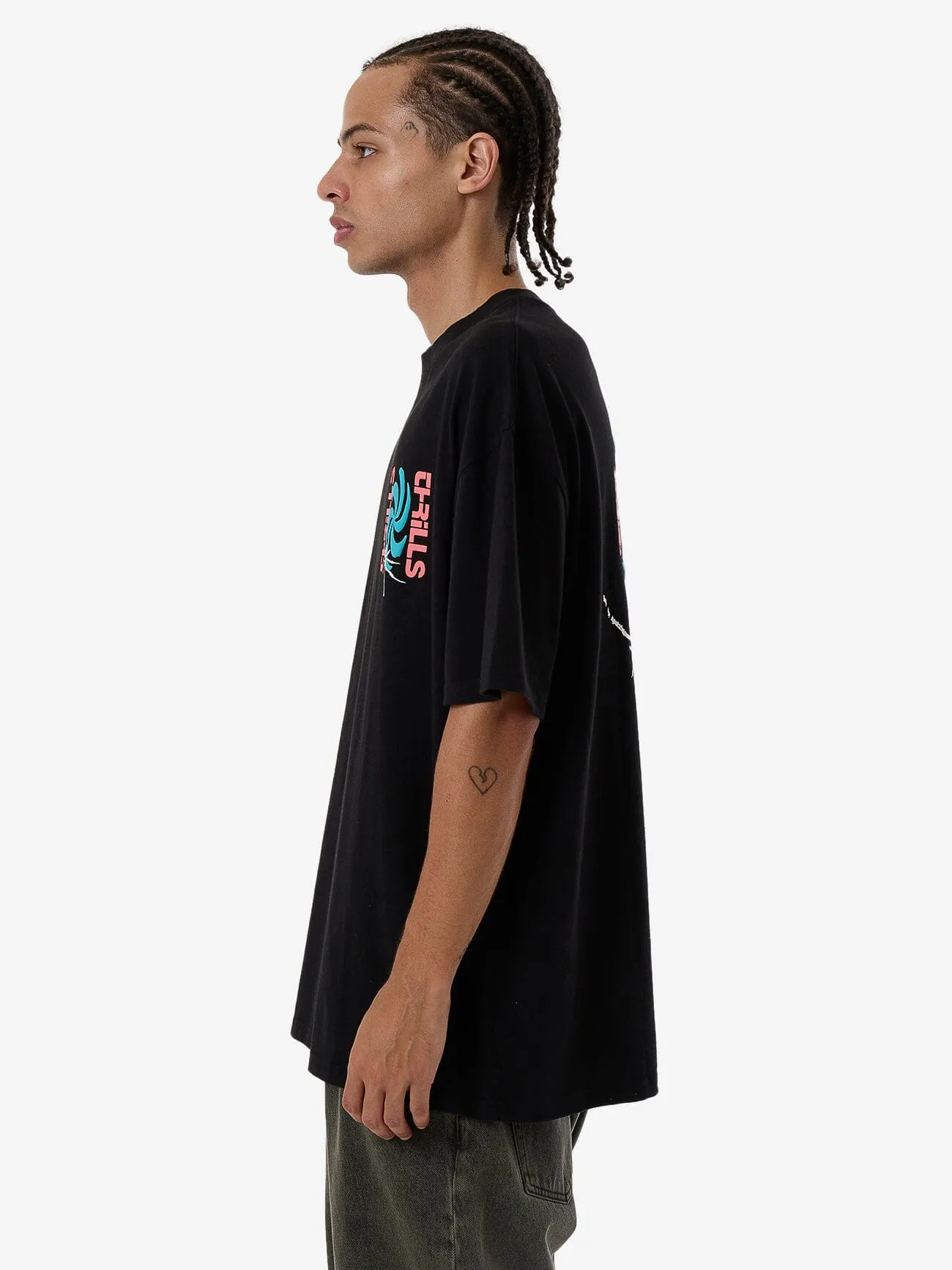 Firestarter Box Fit Oversize Tee - Black sold by Thrills product image thumbnail 3