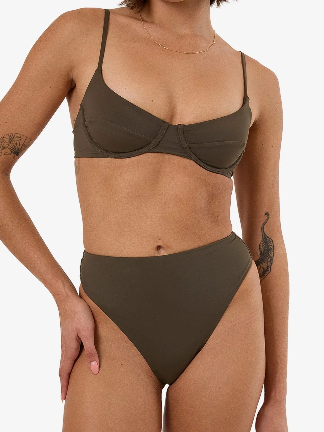 Thrills 90's High Cut Bikini Bottom - Tarmac sold by Thrills product image thumbnail 2