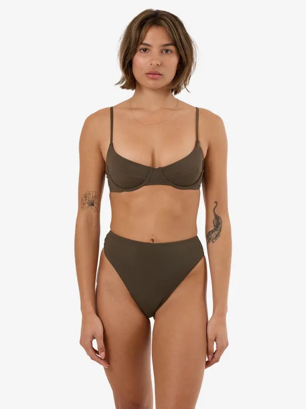 Thrills Underwire Bikini Top - Tarmac sold by Thrills