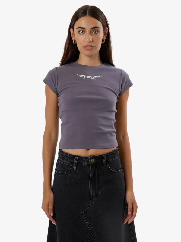 Winged Badge Club Tee - Graphite sold by Thrills