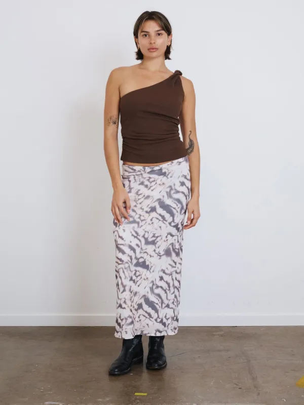 Sylvie Gathered Skirt - Oatmeal made by Thrills