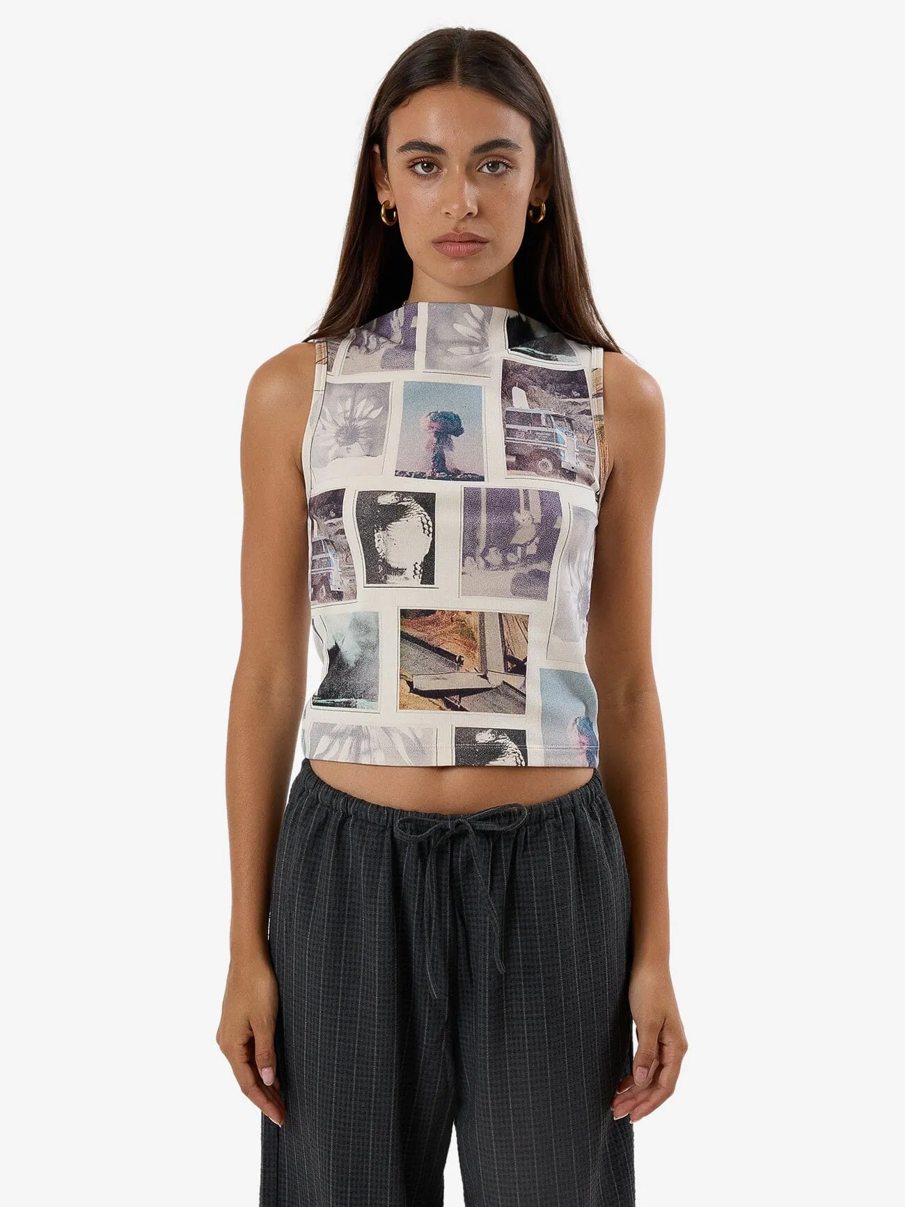 One Way Or Another Sabrina Tank - Heritage White sold by Thrills